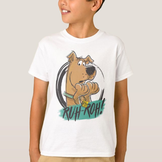 T-shirt Scooby-Doo "Ruh Roh !" Croquis de marqueur (Devant)