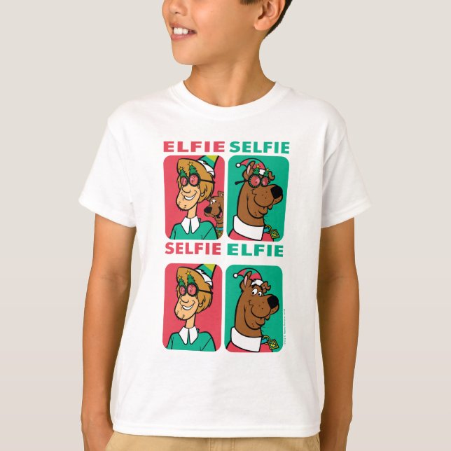 T-shirt Scooby-Doo & Shaggy "Elfie Selfie" (Devant)