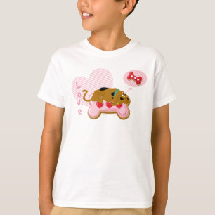 T-shirt Scooby-Doo - Snacks Scooby décorés au coeur