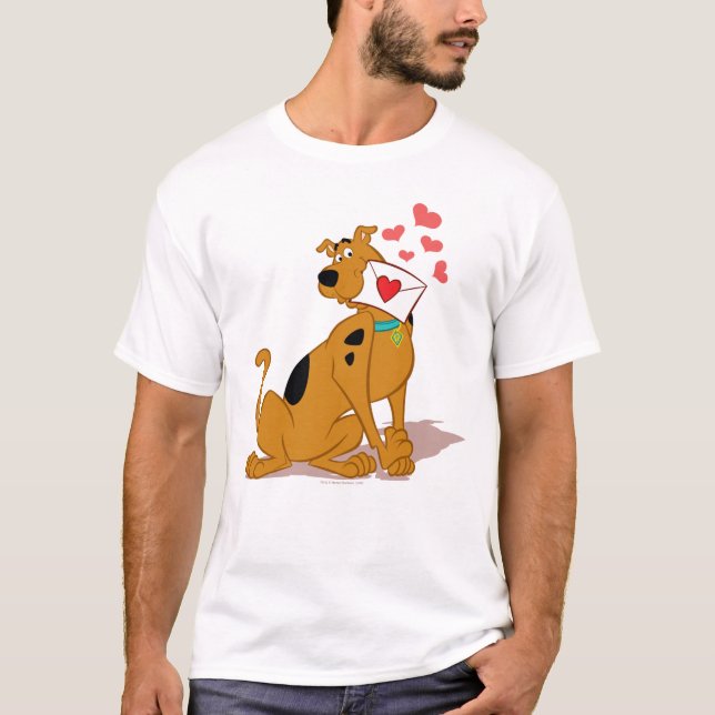 T-shirt Scooby-Doo - Tenue de l'enveloppe Valentine (Devant)