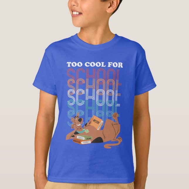 T-shirt Scooby Doo Trop Cool Pour L'École (Devant)