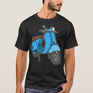 T-shirt Scooter à moteur bleu