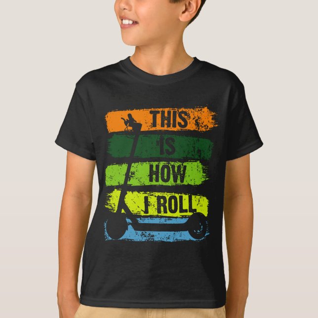 T-shirt Scooter électrique Ecooter C'est comment je roule  (Devant)