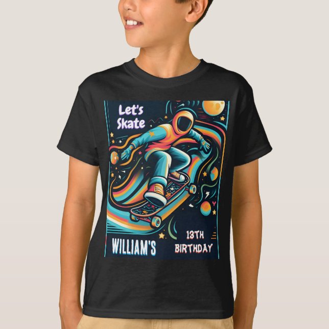 T-shirt Scooter Jump Zone Skateboard 13e anniversaire (Devant)