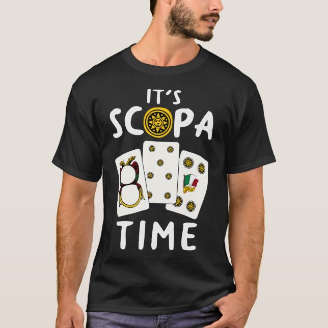 T-shirt Scopa Italien Jeu de carte Scopa Lecteur (Devant)