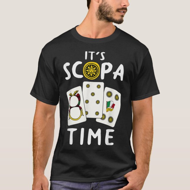 T-shirt Scopa Italien Jeu de carte Scopa Lecteur (Devant)