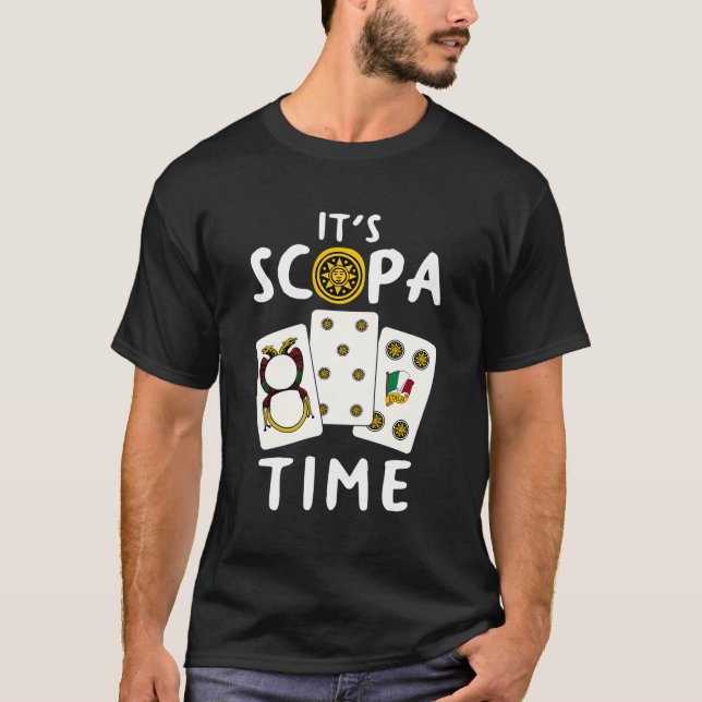 T-shirt Scopa Italien Jeu de carte Scopa Lecteur (Devant)