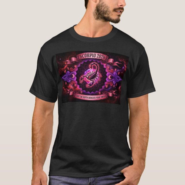 T-shirt Scorpio 2026 Zodiac Phoenix Mandala – Transformati (Devant)