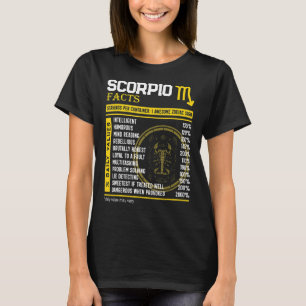 T-shirt Scorpio Faits merveilleux signe Zodiaque Scorpio B