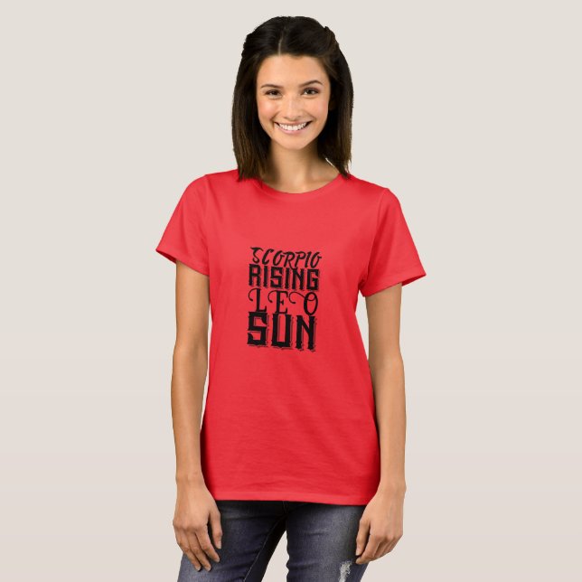 T-shirt Scorpio Leo Soleil Astrologie Horoscope Zodiac (Devant entier)