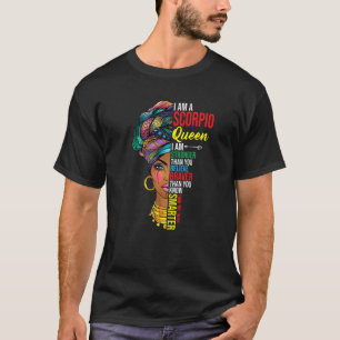 T-shirt Scorpio Queen Je Suis Plus Forte Anniversaire Pour