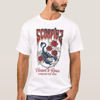 T-shirt Scorpius Venom and Roses Vintage Rock Aesthetic 