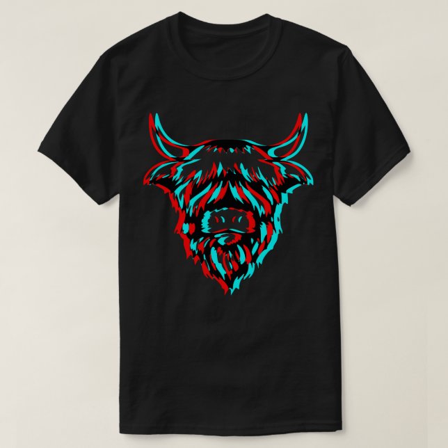 T-shirt Scotland Hairy Coo 4 (Design devant)
