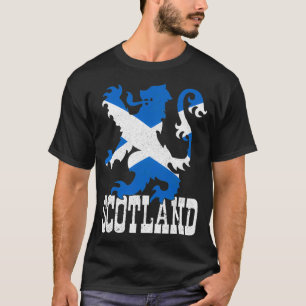T-shirt Scotland Vintage Lion Scottish Flag Pride Cadeau U