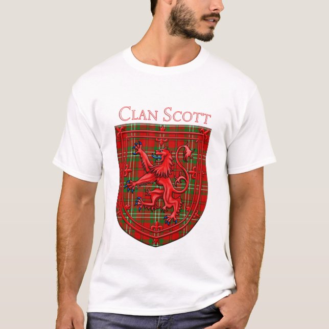 T-shirt Scott Tartan Scottish Plaid Lion Rampant (Devant)