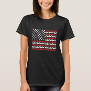 T-shirt Scottie 4 juillet Empreinte de patte de chien