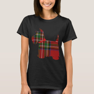 T-shirt Scottie Dog Scottish Terrier Royal Stewart Tartan