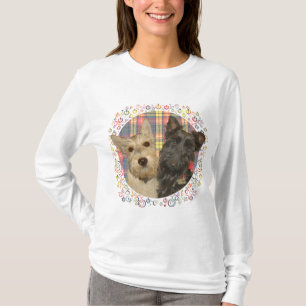 T-shirt Scotties roux et noirs sur tartan