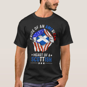 T-shirt Scottish American America Pride Étrangère Écosse F