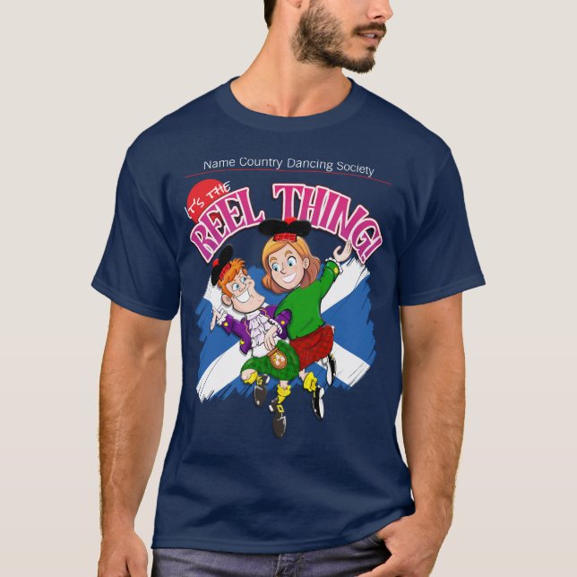 T-shirt Scottish Country Dancing - C'est la CHOSE REEL! (Devant)