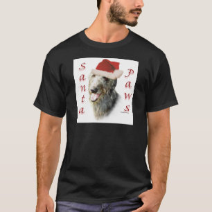 T-shirt Scottish Deerhound Père Noël Paws