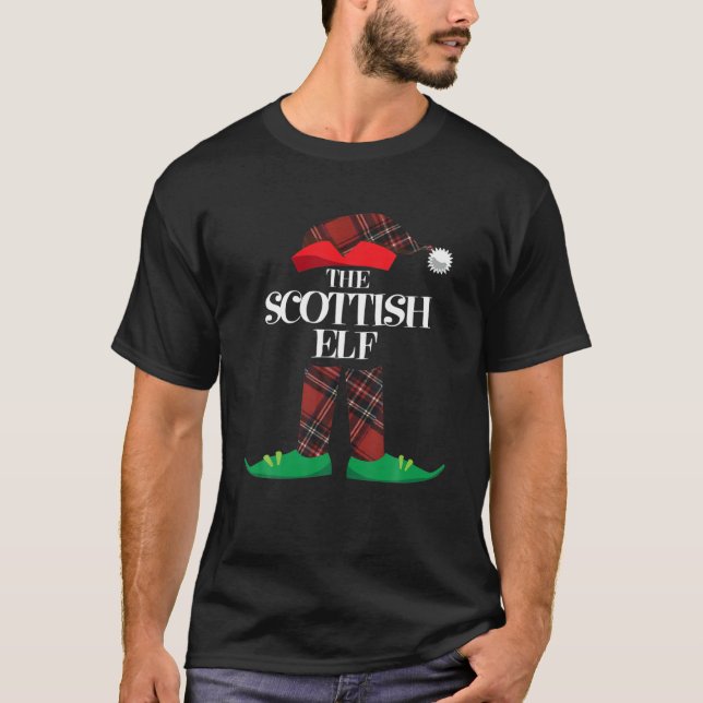 T-shirt Scottish Elf Matching Group Family Christmas Pajam (Devant)