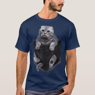 T-shirt Scottish Fold Cat in Pocket  Cats   Gifts