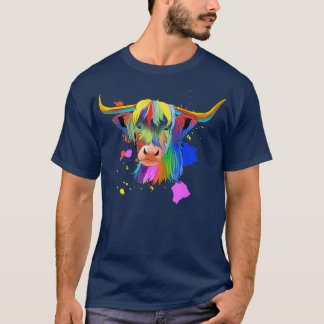 T-shirt Scottish Highland Cow Cadeau Highland Cows