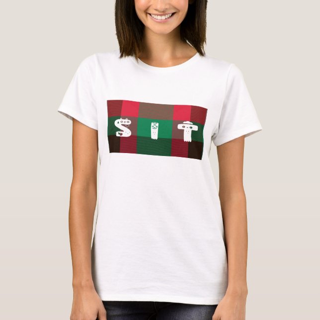 T-shirt Scottish Royal À damiers Tartan Plaid avec texte (Devant)
