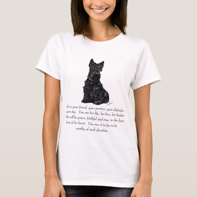 T-shirt Scottish Terrier Keepsaké - Femme (Devant)