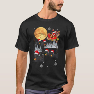T-shirt Scottish Terrier Reindeer Christmas Père Noël Ridi