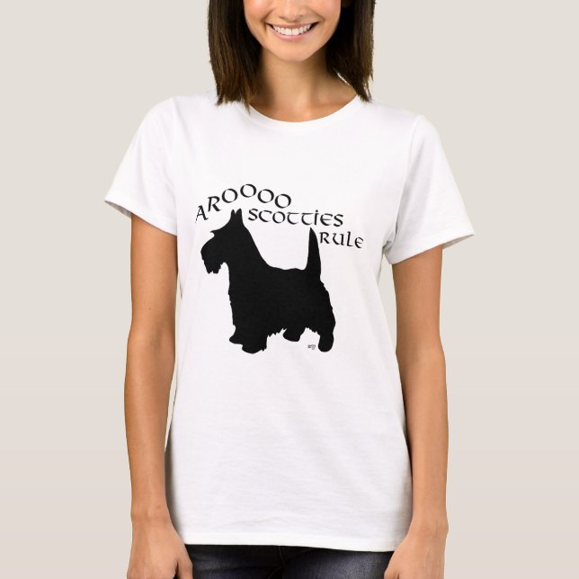 T-shirt Scottish terrier silhouette (Devant)