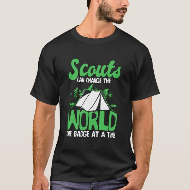 T-shirt Scout Badge Uniform Nature Wilderness Scouting (Devant)