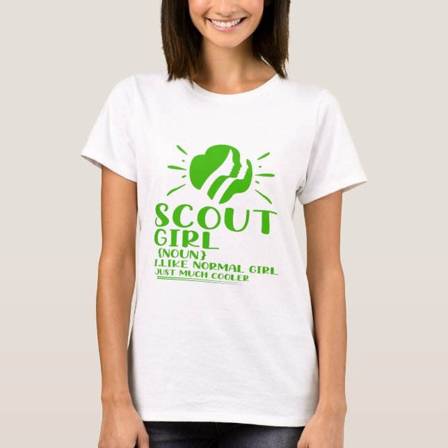 T-shirt Scout Girl Comme Normal Girl Juste Beaucoup Glaciè (Devant)