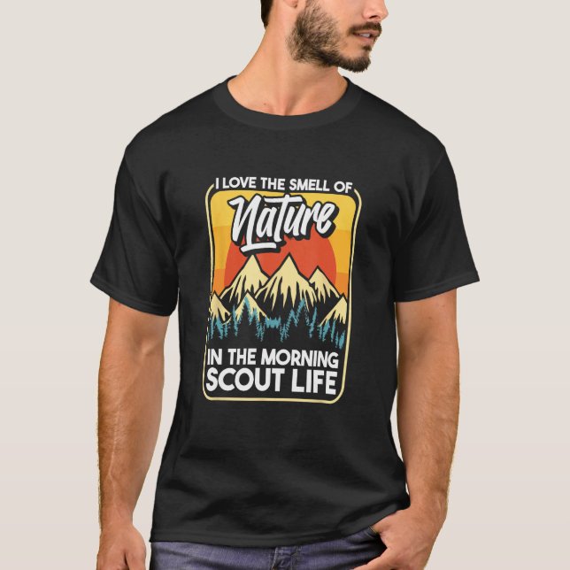 T-shirt Scout Mountains Nature Uniform  Wilderness Scoutin (Devant)