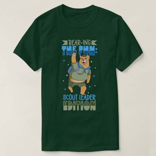 T-shirt Scoutisme de l'équipe chef de l'ours (Design devant)