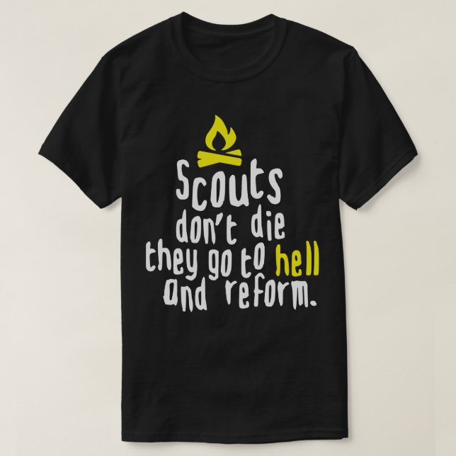 T-shirt SCOUTS DONT MOE white (Design devant)