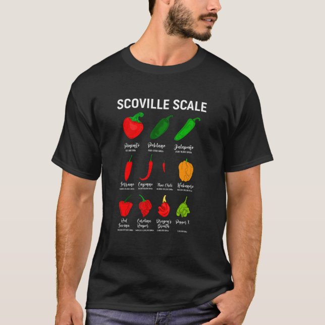 T-shirt Scoville Scale for a Habanero Chili 1 (Devant)