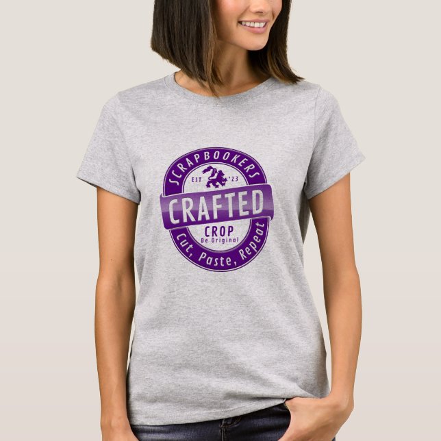 T-shirt "Scrapbookers - Couper, Coller et Répéter" (Devant)