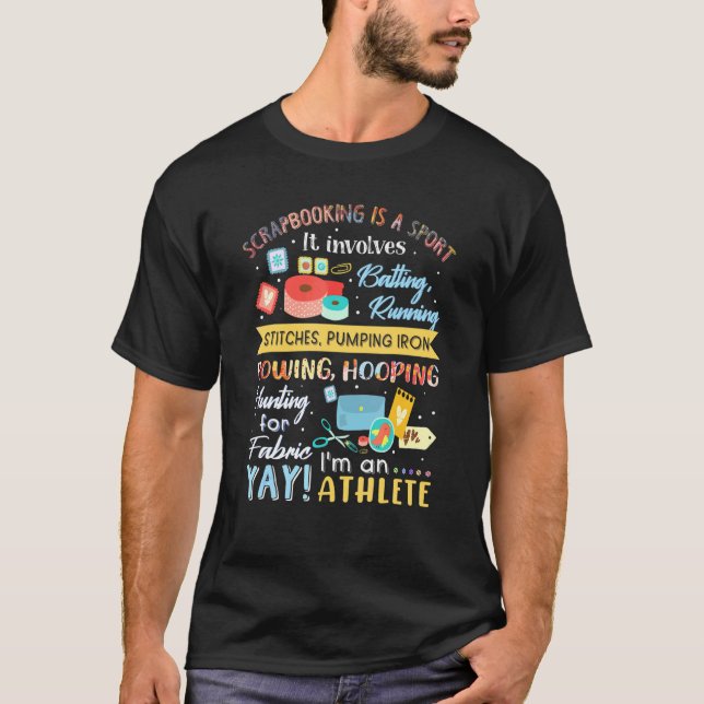 T-shirt Scrapbooking Est Un Sport Qui Implique De Batter R (Devant)