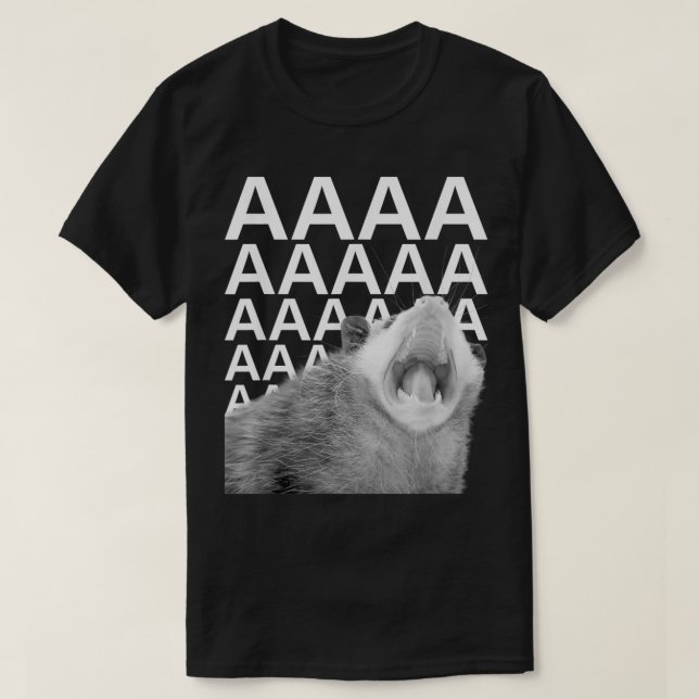 T-shirt Screaming Possum Aaaa Cute Funny Opossum (Design devant)