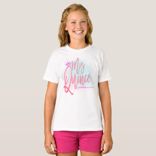 T-shirt Script branché Mis Quince Blush Quinceañera