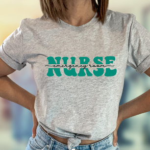 T-shirt Script d'infirmière de salle d'urgence