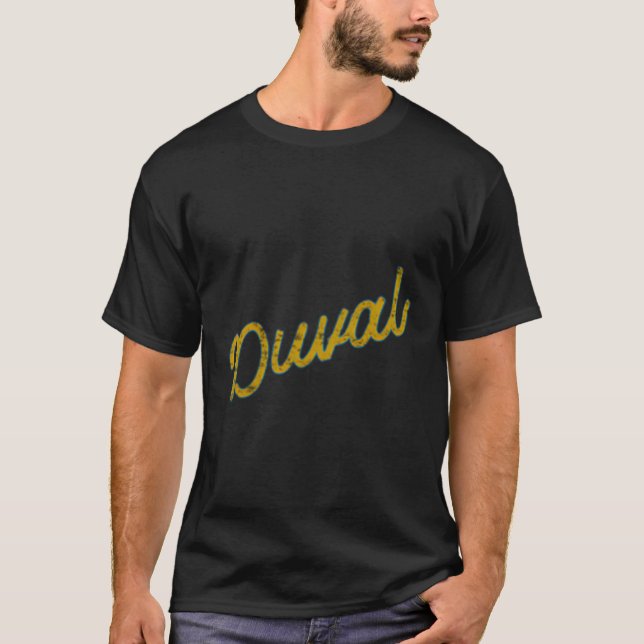 T-shirt Script Duval Turquoise Et Gold (Devant)
