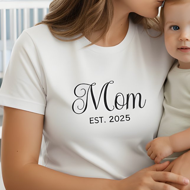 T-shirt Script noir établi maman (Créateur téléchargé)