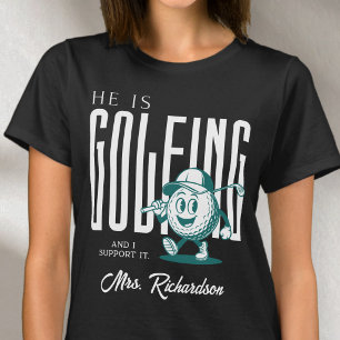 T-shirt Script personnalisé rétro Mme White Femme de golf