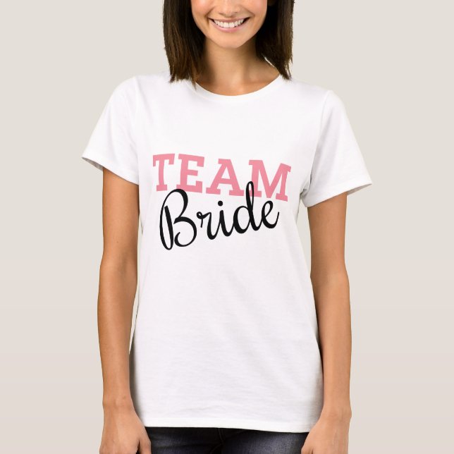 T-shirt Script rose de l'équipe (Devant)