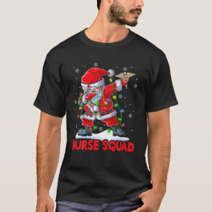 T-shirt Scrub de Noël Trop drôle Dabbing Père Noël Scrubs 