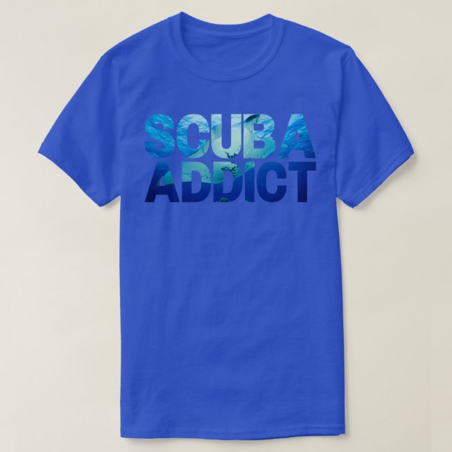 T-shirt Scuba addict and manta ray (Design devant)