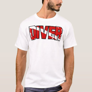 T-shirt Scuba Diver Down Flag Weathered